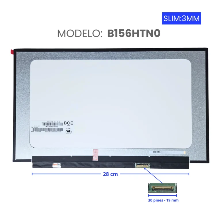 Pantalla Laptop 15.6 IPS LCD FHD 1920×1080 30 Pines 19mm No Brackets B156HTN06.2