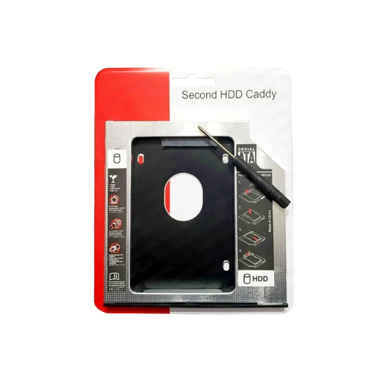 LECTOR PARA SEGUNDO DISCO DURO SATA HDD SSD CADDY 9.5 MM DELTA