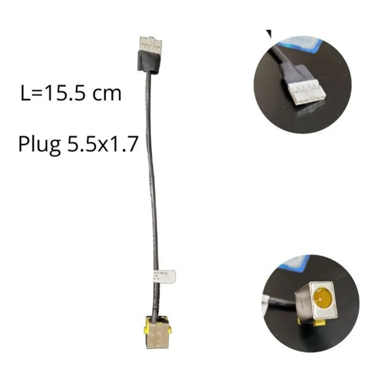 Pin de Carga para Acer Aspire P/N 504TU12.041 L=15.5 cm Plug 5.5x1.7