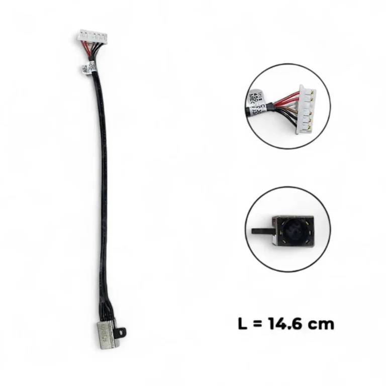 Pin de Carga para Dell 15 3000 No. Parte 450.03006 0001 L=14.6 cm Plug 4.5x3.0