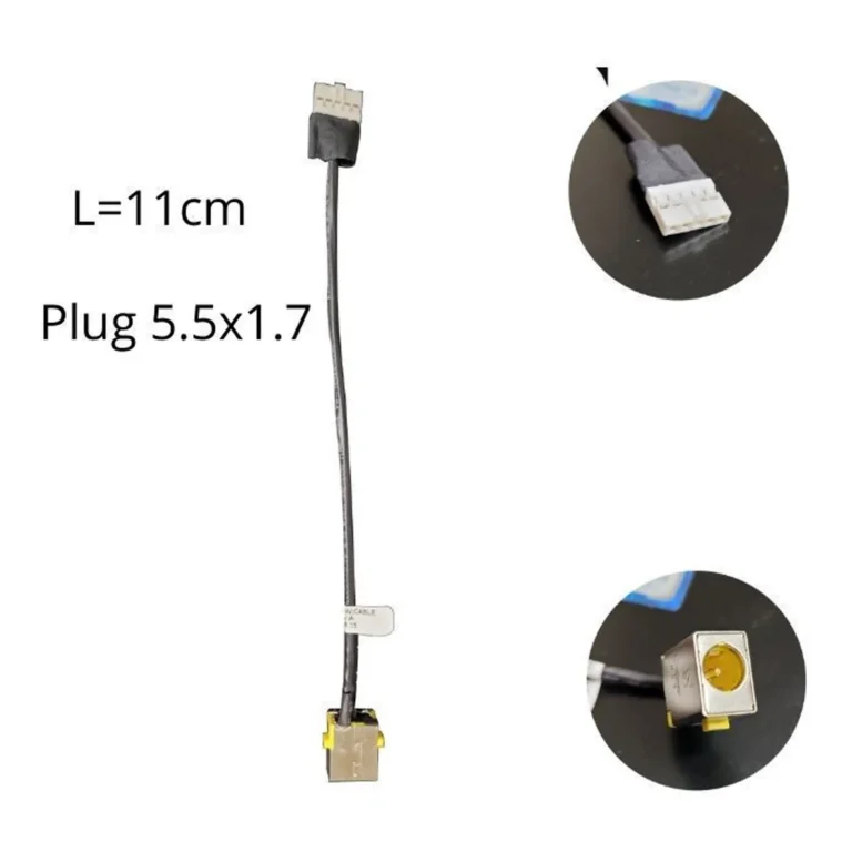 Pin de Carga para Acer Aspire V5-571 VA41 P/N 504TU04.032 L=11.5 cm Plug 5.5x1.7
