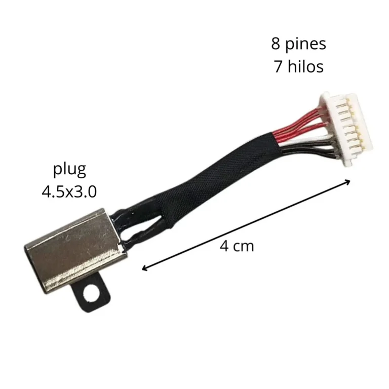 Pin de Carga para Dell 13-7352 L=4 cm Plug 4.5x3.0