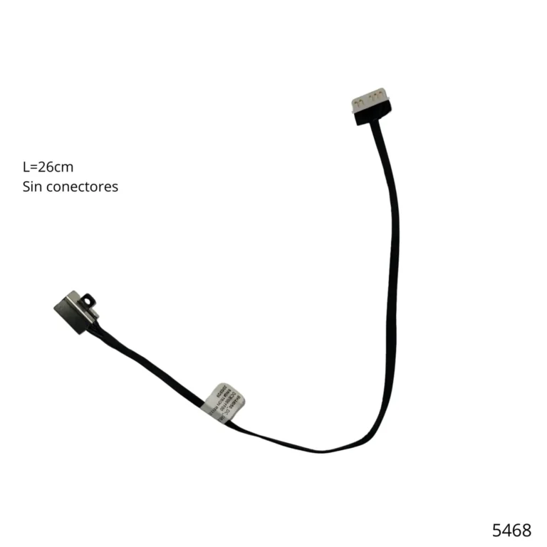 Pin de Carga para Dell 14 5468 5000 P75G 4.5x3.0mm Largo 26cm P/N DC30100YF00