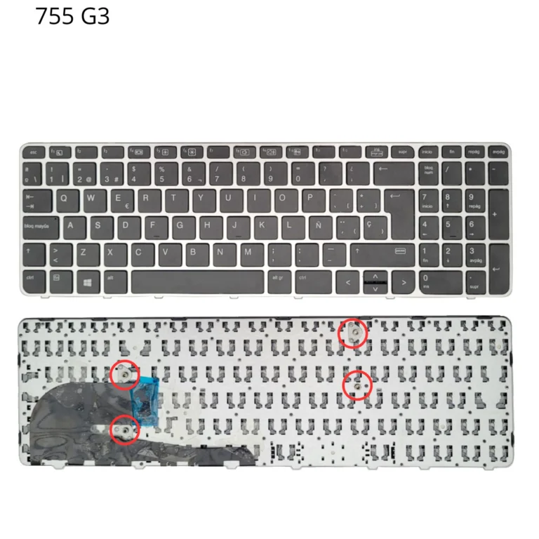 Teclado para HP 755 G3 850 G3 850 G4 Series Big Enter con Frame