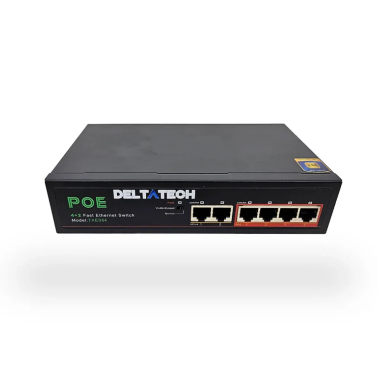 SWITCH POE 4 PUERTOS 10/100 DELTATECH