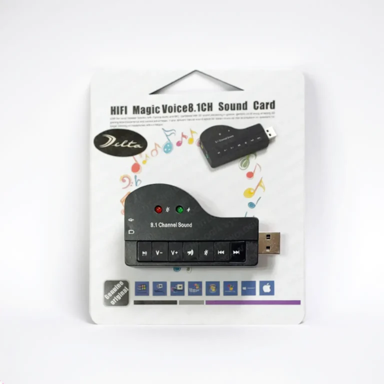 TARJETA EXTERNA USB DE SONIDO 2 ENTRADAS 8.1 CANALES