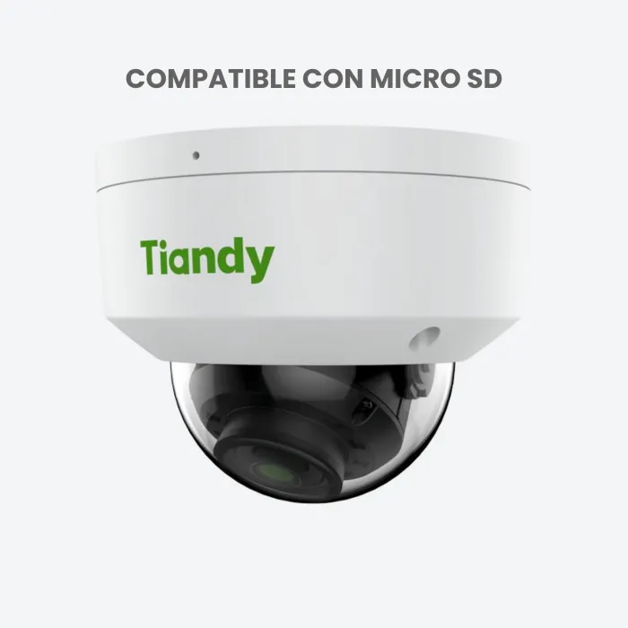 Camara IP SK Tipo Domo Antibandalica 4MP 2.8mm IR 30m Mic POE TC-C34KN Tiandy