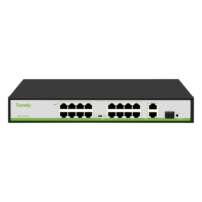 SWITCH POE 16 PUERTOS TIANDY