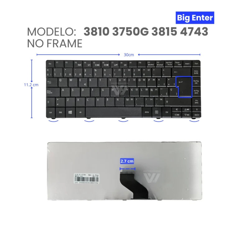 TECLADO PARA ACER 14 3810 3750G 3815 4743