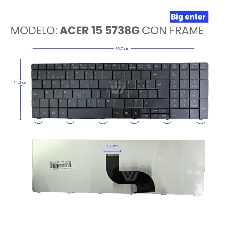 TECLADO PARA ACER 15 5738G CON FRAME