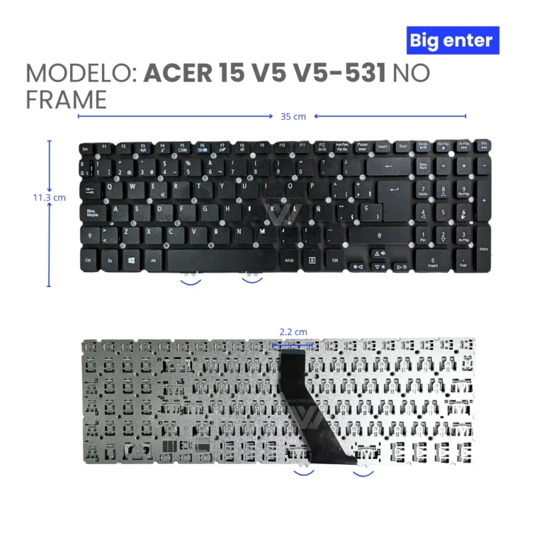 TECLADO PARA ACER 15 V5 V5-531 V5-551 V5-551G V5-571