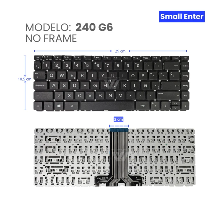 TECLADO PARA HP 14 240 G6 NO FRAME SMALL ENTER