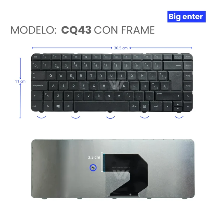 TECLADO PARA HP 14 CQ43 G4-1000 G6-1000 BIG ENTER CON FRAME (1)