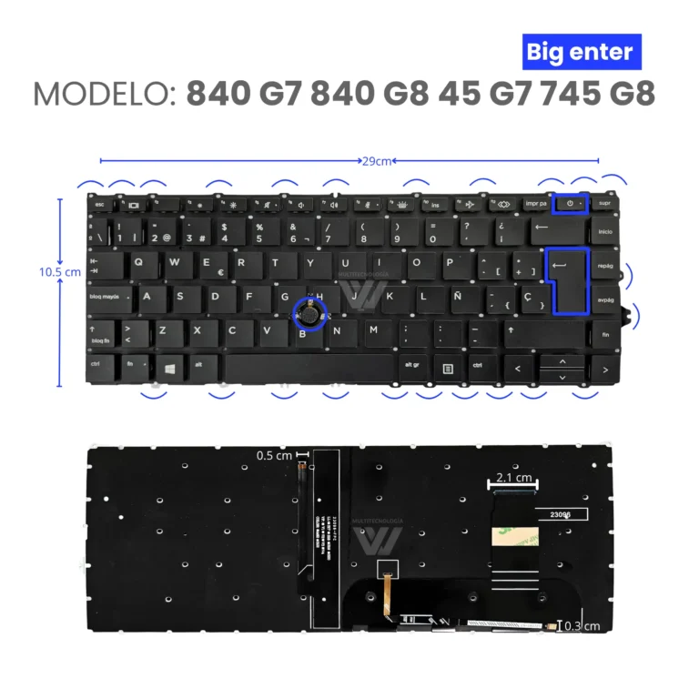 TECLADO PARA HP 840 G7 840 G8 845 G7 745 G7 745 G8 (1)