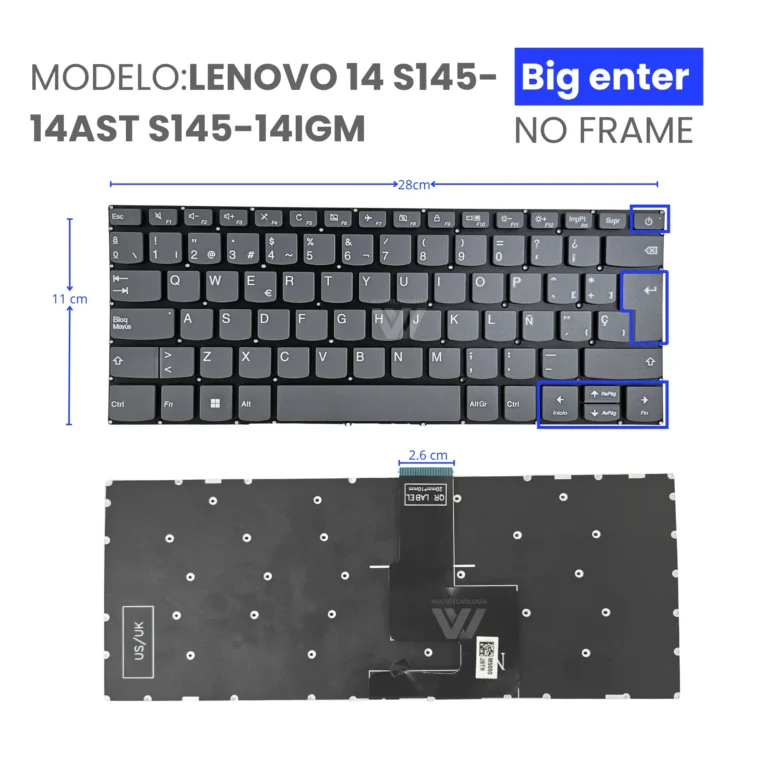 TECLADO PARA LENOVO 14 S145-14AST S145-14IGM