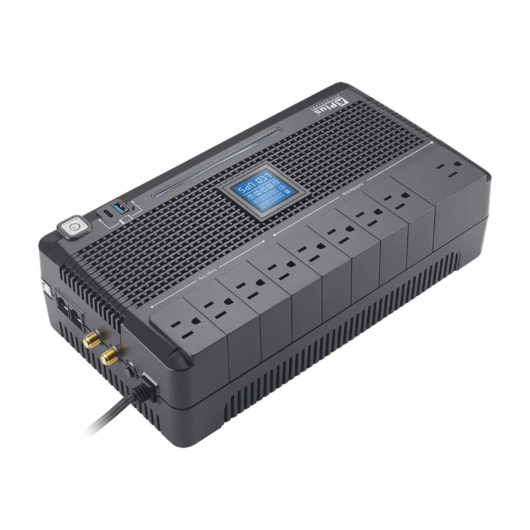 UPS INTERACTIVO 600VA 360W BATERIA 12V 7Ah 9TOMAS 1xRJ45+2xUSB