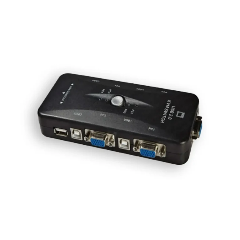 KVM DE 4 PUERTOS VGA USB 2.0