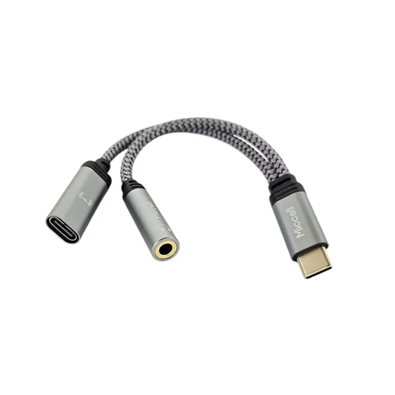 ADAPTADOR USB TIPO C A 3.5 + TIPO C MICCELL