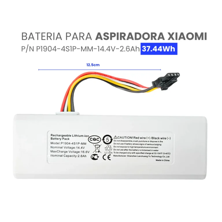 BATERIA PARA ASPIRADORA XIAOMI PN P1904-4S1P-MM-14.4V-2.6Ah 37.44Wh
