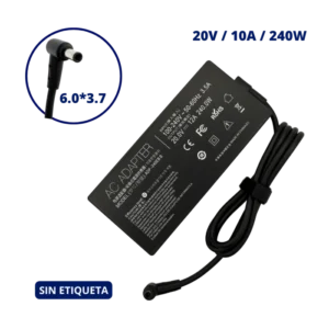 CARGADOR PARA ASUS 20V 12A PLUG 6.0x3.7