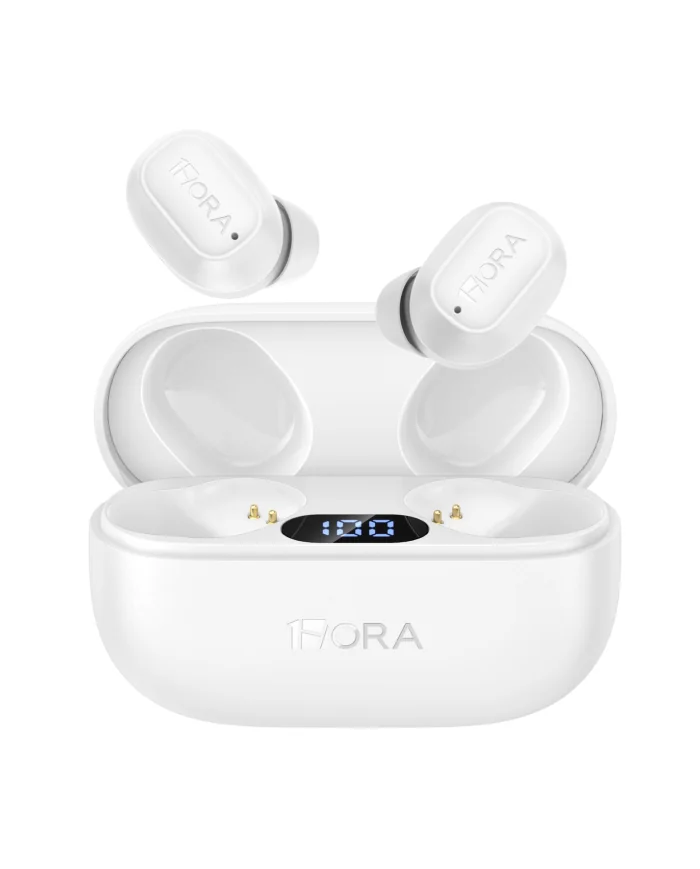 AUDIFONO BLUETOOTH TWS AUT212B BLANCO 1HORA