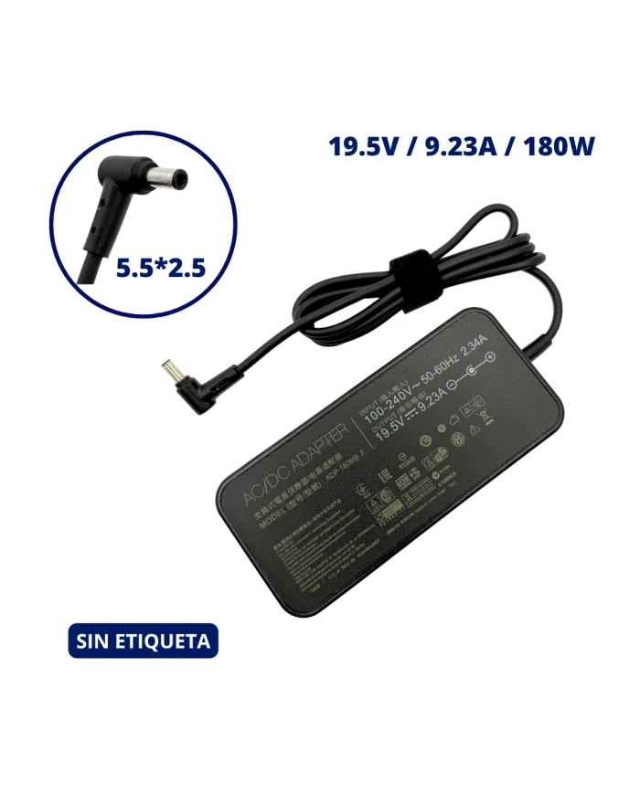 CARGADOR PARA ASUS 19.5V 9.23A PLUG 5.5x2.5