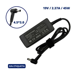 CARGADOR PARA ASUS 19V 2.37A PLUG 4.5x3.0
