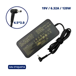 CARGADOR PARA ASUS 19V 6.32A PLUG 4.5x3.0