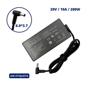 CARGADOR PARA ASUS 20V 10A PLUG 6.0x3.7