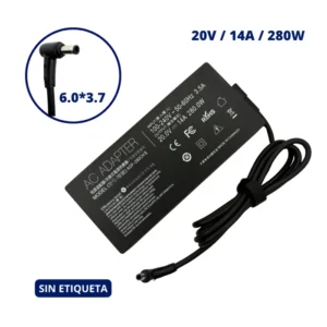 CARGADOR PARA ASUS 20V 14A PLUG 6.0x3.7
