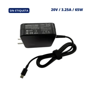 CARGADOR PARA HP 20V 3.25A PLUG USB TIPO C
