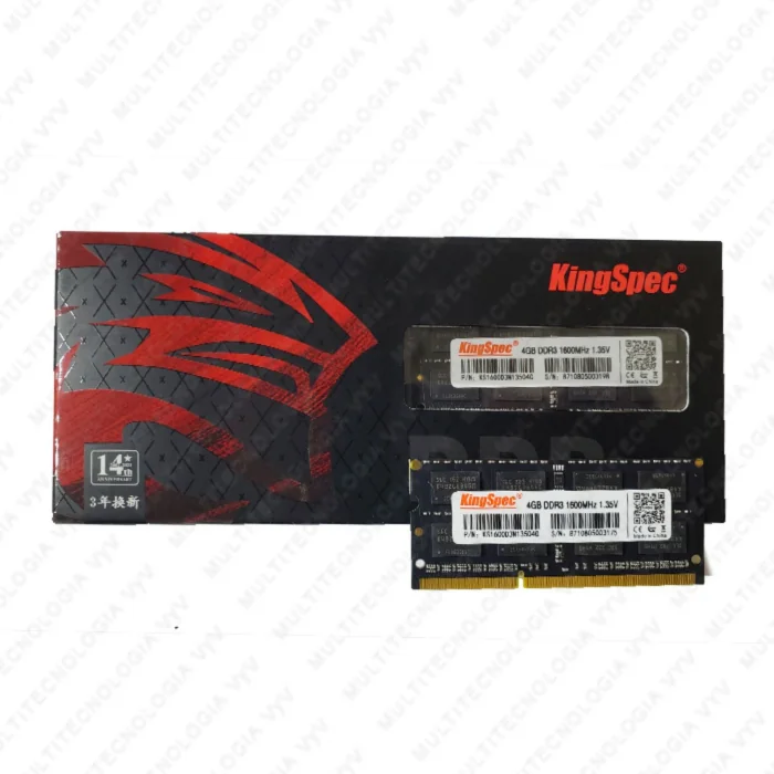 MEMORIA RAM KINGSPEC DDR3L LAPTOP 4GB 1.35V 1600 MHz
