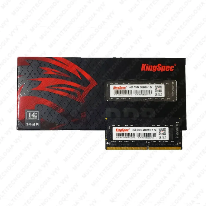 MEMORIA RAM KINGSPEC DDR4 LAPTOP 4GB 1.2V 2666 MHz