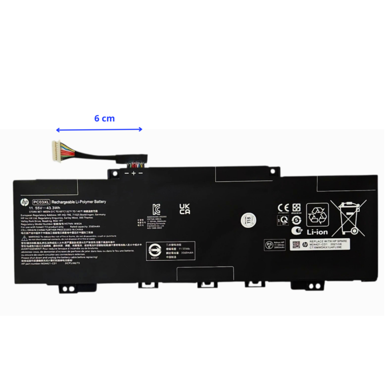 BATERIA PARA HP PC03XL 10 PINES