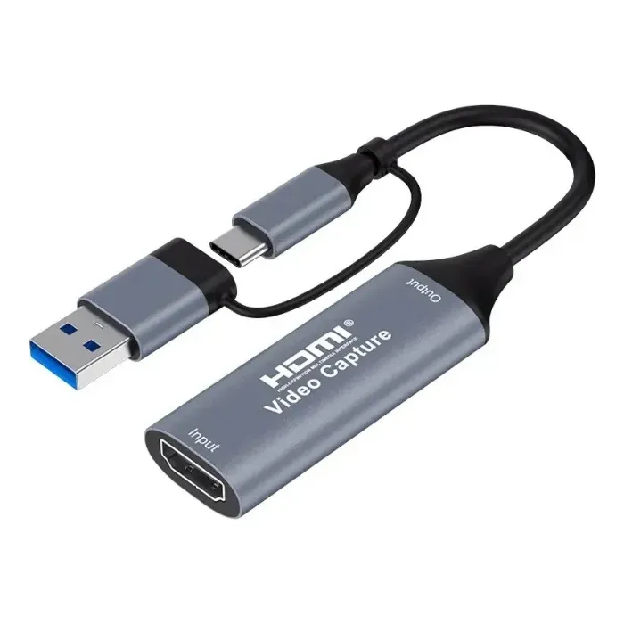 CAPTURADORA DE VIDEO HDMI A USB TIPO C + USB 3.0