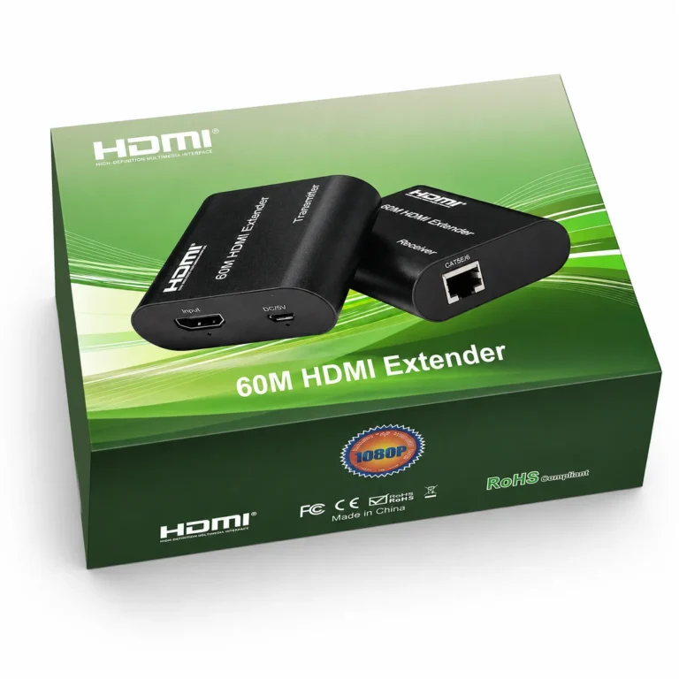 EXTENSOR DE SEÑAL HDMI DE 60M CON CABLE UTP CAT5ECAT6 (1)
